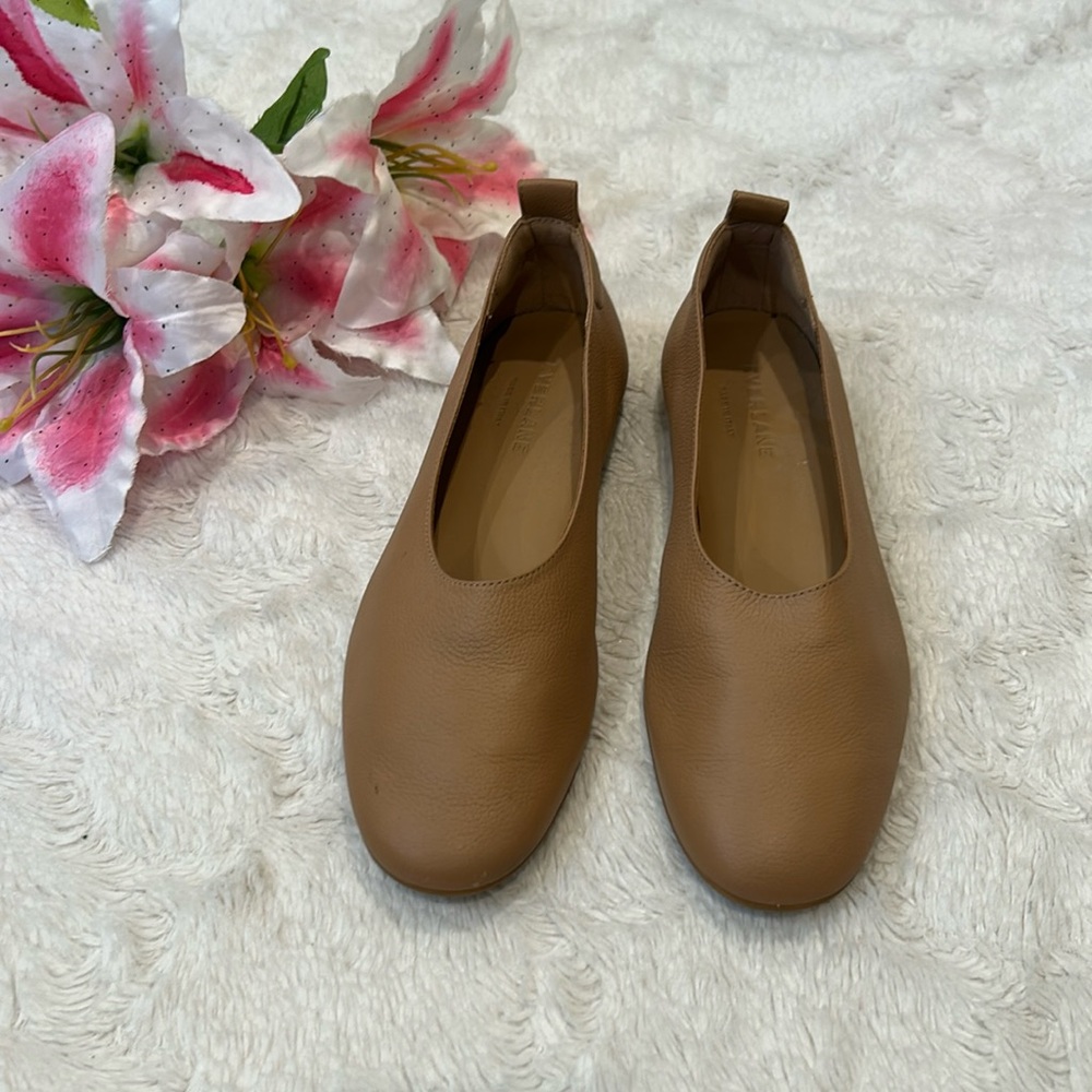 Everlane Italian Leather ‘The Day Glove’ Camel Flats